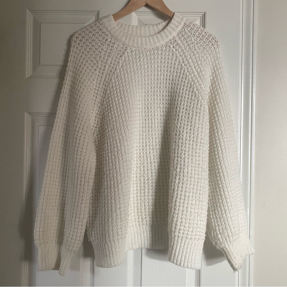 Mango Knitted sweater- white medium